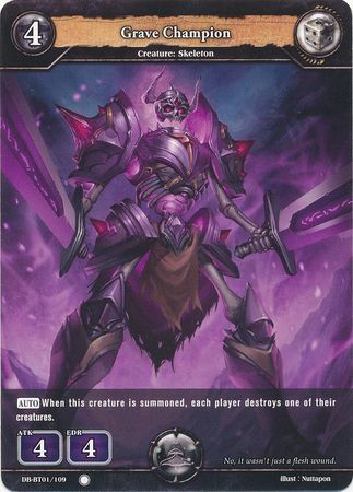 Grave Champion DB BT01 109 Common Booster Pack Vol 1 Rally to War Singles Grave Champion DB BT01 109 Common Booster Pack Vol 1 Rally to War Singles