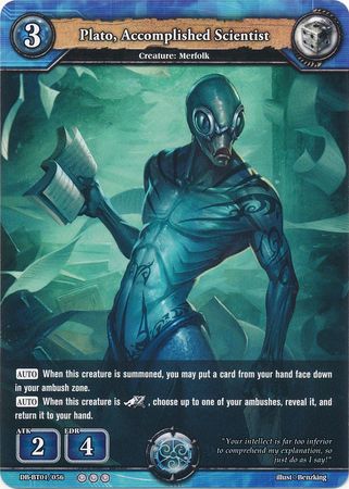 Plato Accomplished Scientist DB BT01 056 Rare Booster Pack Vol 1 Rally to War Singles Plato Accomplished Scientist DB BT01 056 Rare Booster Pack Vol 1 Rally to War Singles