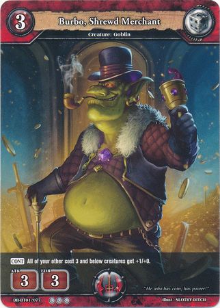 Burbo Shrewd Merchant DB BT01 077 Rare Burbo Shrewd Merchant DB BT01 077 Rare