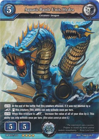 Aquatic Battle Unit Hydra DB BT01 050 Double Rare Booster Pack Vol 1 Rally to War Singles Aquatic Battle Unit Hydra DB BT01 050 Double Rare Booster Pack Vol 1 Rally to War Singles