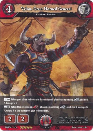 Vylon Great Horned General DB BT01 074 Double Rare Vylon Great Horned General DB BT01 074 Double Rare