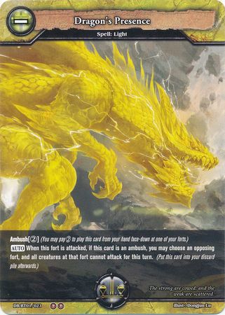 Dragon s Presence DB BT01 023 Uncommon Booster Pack Vol 1 Rally to War Singles Dragon s Presence DB BT01 023 Uncommon Booster Pack Vol 1 Rally to War Singles