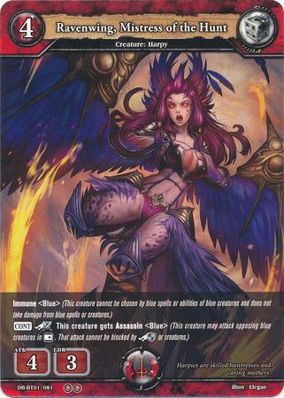 Ravenwing Mistress of the Hunt DB BT01 081 Uncommon Ravenwing Mistress of the Hunt DB BT01 081 Uncommon