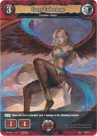 Harpy Embermage DB BT01 082 Uncommon Booster Pack Vol 1 Rally to War Singles Harpy Embermage DB BT01 082 Uncommon Booster Pack Vol 1 Rally to War Singles