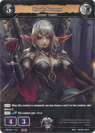 Bloody Baroness DB BT01 103 Uncommon Booster Pack Vol 1 Rally to War Singles Bloody Baroness DB BT01 103 Uncommon Booster Pack Vol 1 Rally to War Singles