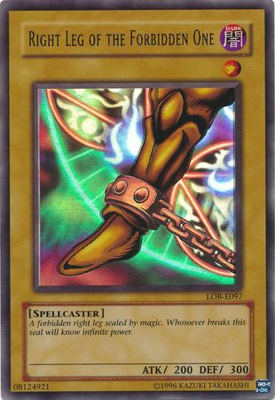 Right Leg of the Forbidden One LOB E097 Ultra Rare Unlimited Right Leg of the Forbidden One LOB E097 Ultra Rare Unlimited