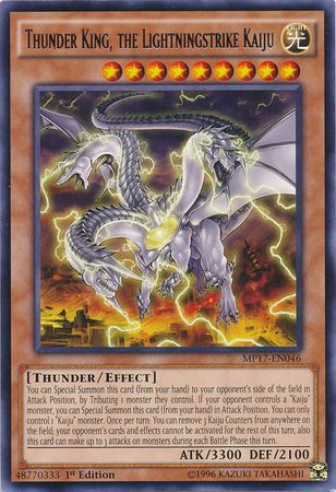 Thunder King the Lightningstrike Kaiju MP17 EN046 Rare 1st Edition Thunder King the Lightningstrike Kaiju MP17 EN046 Rare 1st Edition