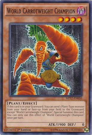 World Carrotweight Champion MP17 EN050 Common 1st Edition 2017 Mega Tins 1st Edition Singles World Carrotweight Champion MP17 EN050 Common 1st Edition 2017 Mega Tins 1st Edition Singles