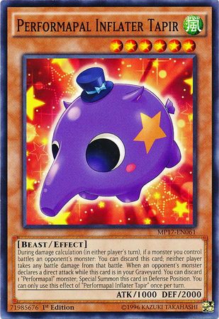 Performapal Inflater Tapir MP17 EN061 Common 1st Edition 2017 Mega Tins 1st Edition Singles Performapal Inflater Tapir MP17 EN061 Common 1st Edition 2017 Mega Tins 1st Edition Singles
