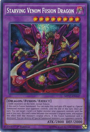 Starving Venom Fusion Dragon MP17 EN147 Secret Rare 1st Edition 
