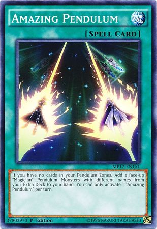 Amazing Pendulum MP17 EN151 Common 1st Edition 2017 Mega Tins 1st Edition Singles Amazing Pendulum MP17 EN151 Common 1st Edition 2017 Mega Tins 1st Edition Singles