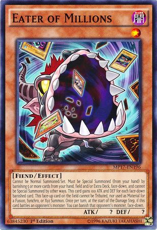 Eater of Millions MP17 EN196 Common 1st Edition 2017 Mega Tins 1st Edition Singles Eater of Millions MP17 EN196 Common 1st Edition 2017 Mega Tins 1st Edition Singles