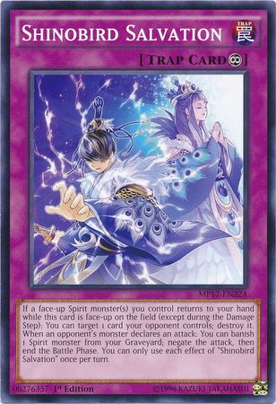 Shinobird Salvation MP17 EN224 Common 1st Edition 2017 Mega Tins 1st Edition Singles Shinobird Salvation MP17 EN224 Common 1st Edition 2017 Mega Tins 1st Edition Singles