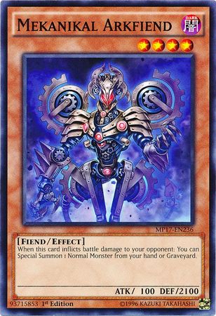 Mekanikal Arkfiend MP17 EN236 Common 1st Edition 2017 Mega Tins 1st Edition Singles Mekanikal Arkfiend MP17 EN236 Common 1st Edition 2017 Mega Tins 1st Edition Singles