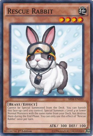 Rescue Rabbit SR04 EN020 Common Unlimited Structure Deck Dinosmasher s Fury Unlimited Singles Rescue Rabbit SR04 EN020 Common Unlimited Structure Deck Dinosmasher s Fury Unlimited Singles