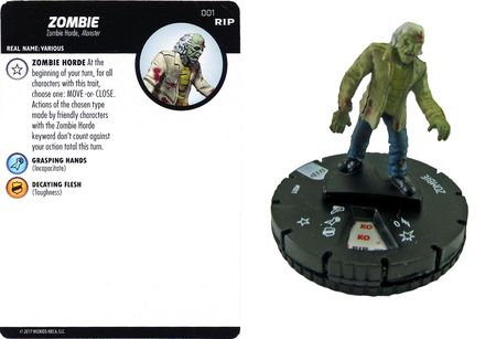 Zombie 001 WIZKIDS Undead Gravity Feed Heroclix Zombie 001 WIZKIDS Undead Gravity Feed Heroclix