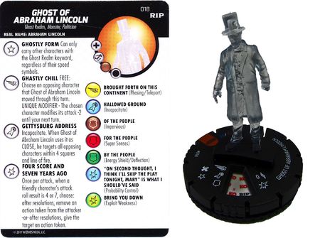 Ghost of Abraham Lincoln 018 Chase Rare WIZKIDS Undead Gravity Feed Heroclix Ghost of Abraham Lincoln 018 Chase Rare WIZKIDS Undead Gravity Feed Heroclix