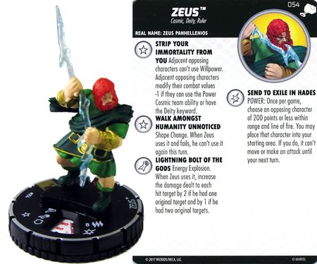 Zeus 054 The Mighty Thor Marvel Heroclix Zeus 054 The Mighty Thor Marvel Heroclix