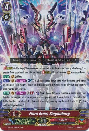 Flare Arms Ziegenburg G BT11 006EN Triple Rare RRR G Booster Set 11 Demonic Advent Singles Flare Arms Ziegenburg G BT11 006EN Triple Rare RRR G Booster Set 11 Demonic Advent Singles
