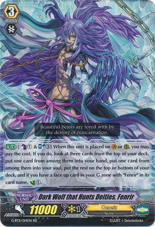 Dark Wolf that Hunts Deities Fenrir G BT11 014EN Double Rare RR Dark Wolf that Hunts Deities Fenrir G BT11 014EN Double Rare RR