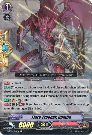 Flare Trooper Dumjid G BT11 016EN Double Rare RR Flare Trooper Dumjid G BT11 016EN Double Rare RR