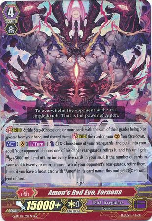 Amon s Red Eye Forneus G BT11 021EN Double Rare RR G Booster Set 11 Demonic Advent Singles Amon s Red Eye Forneus G BT11 021EN Double Rare RR G Booster Set 11 Demonic Advent Singles