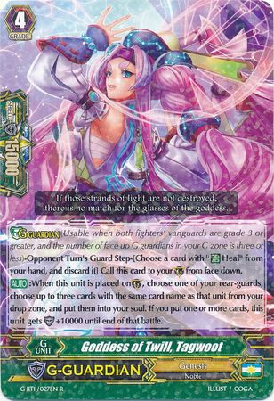 Goddess of Twill Tagwoot G BT11 027EN Rare R G Booster Set 11 Demonic Advent Singles Goddess of Twill Tagwoot G BT11 027EN Rare R G Booster Set 11 Demonic Advent Singles