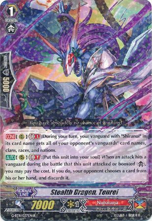 Stealth Dragon Tenrei G BT11 037EN Rare R Stealth Dragon Tenrei G BT11 037EN Rare R