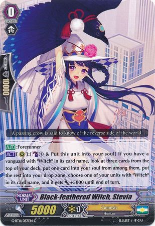 Black feathered Witch Stevia G BT11 057EN Common C G Booster Set 11 Demonic Advent Singles Black feathered Witch Stevia G BT11 057EN Common C G Booster Set 11 Demonic Advent Singles