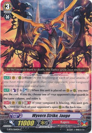 Wyvern Strike Jaugo G BT11 064EN Common C Wyvern Strike Jaugo G BT11 064EN Common C