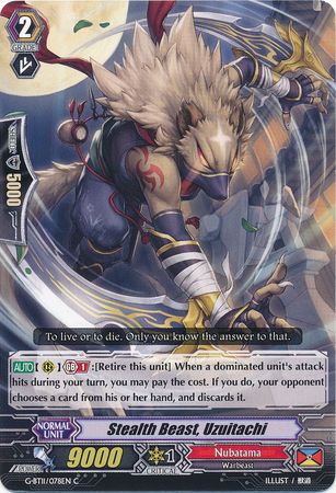 Stealth Beast Uzuitachi G BT11 078EN Common C G Booster Set 11 Demonic Advent Singles Stealth Beast Uzuitachi G BT11 078EN Common C G Booster Set 11 Demonic Advent Singles