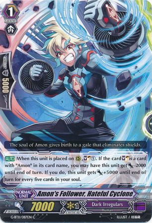 Amon s Follower Hateful Cyclone G BT11 087EN Common C G Booster Set 11 Demonic Advent Singles Amon s Follower Hateful Cyclone G BT11 087EN Common C G Booster Set 11 Demonic Advent Singles