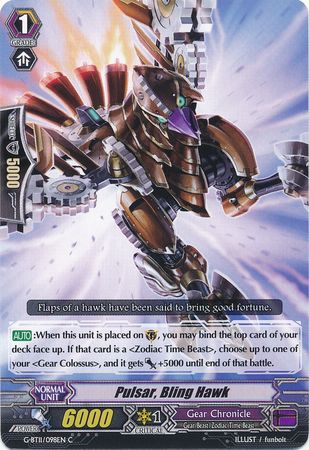 Pulsar Bling Hawk G BT11 098EN Common C G Booster Set 11 Demonic Advent Singles Pulsar Bling Hawk G BT11 098EN Common C G Booster Set 11 Demonic Advent Singles