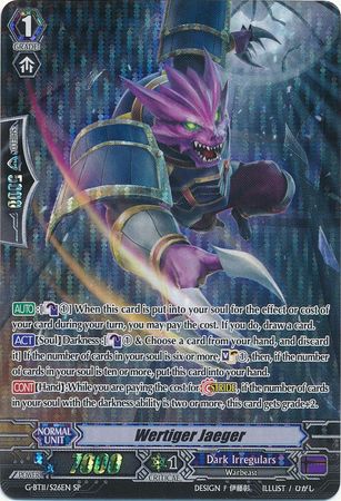 Wertiger Jaeger G BT11 S26EN Special Parallel SP G Booster Set 11 Demonic Advent Singles Wertiger Jaeger G BT11 S26EN Special Parallel SP G Booster Set 11 Demonic Advent Singles