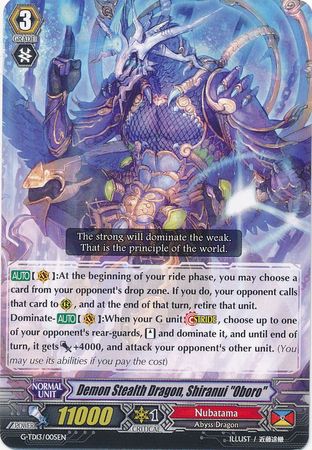 Demon Stealth Dragon Shiranui Oboro G TD13 005EN G Trial Deck 13 Evil Eye Sovereign Singles Demon Stealth Dragon Shiranui Oboro G TD13 005EN G Trial Deck 13 Evil Eye Sovereign Singles