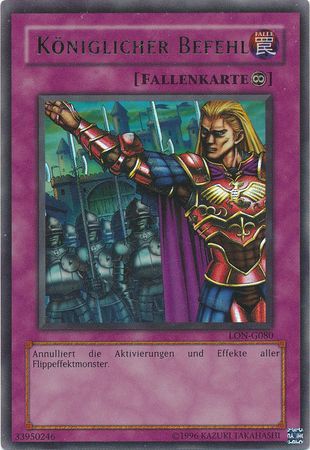 Koniglicher Befehl LON G080 Ultra Rare Unlimited German Yugioh Cards Koniglicher Befehl LON G080 Ultra Rare Unlimited German Yugioh Cards