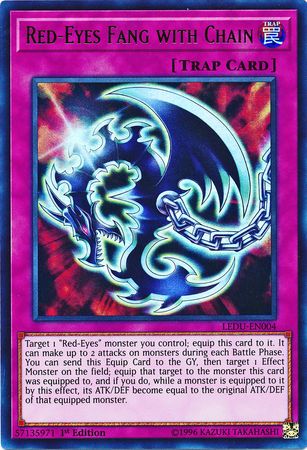 Red Eyes Fang with Chain LEDU EN004 Ultra Rare 1st Edition Red Eyes Fang with Chain LEDU EN004 Ultra Rare 1st Edition