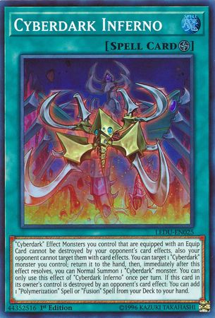 Cyberdark Inferno LEDU EN025 Super Rare 1st Edition Cyberdark Inferno LEDU EN025 Super Rare 1st Edition