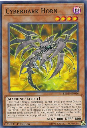 Cyberdark Horn LEDU EN026 Common 1st Edition Legendary Duelists Singles Cyberdark Horn LEDU EN026 Common 1st Edition Legendary Duelists Singles