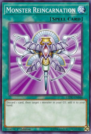 Monster Reincarnation LEDU EN048 Common 1st Edition Legendary Duelists Singles Monster Reincarnation LEDU EN048 Common 1st Edition Legendary Duelists Singles