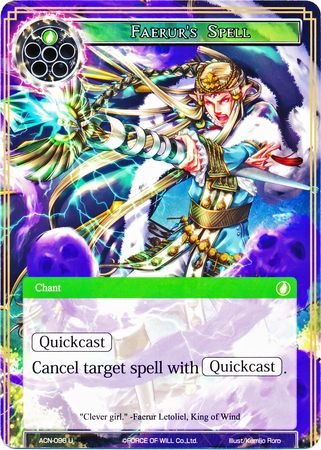 Faerur s Spell ACN 096 Uncommon Force of Will Ancient Nights ACN Singles Faerur s Spell ACN 096 Uncommon Force of Will Ancient Nights ACN Singles