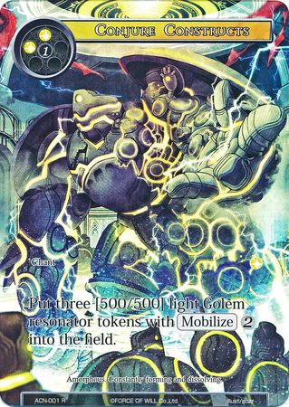 Conjure Constructs ACN 001 Rare Full Art Force of Will Ancient Nights ACN Singles Conjure Constructs ACN 001 Rare Full Art Force of Will Ancient Nights ACN Singles