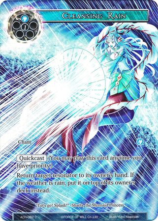 Cleansing Rain ACN 062 Common Full Art Force of Will Ancient Nights ACN Singles Cleansing Rain ACN 062 Common Full Art Force of Will Ancient Nights ACN Singles