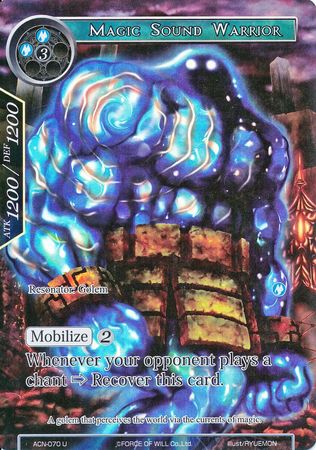 Magic Sound Warrior ACN 070 Uncommon Full Art Force of Will Ancient Nights ACN Singles Magic Sound Warrior ACN 070 Uncommon Full Art Force of Will Ancient Nights ACN Singles