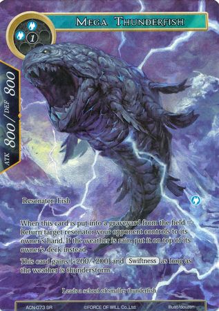Mega Thunderfish ACN 073 Super Rare Full Art Force of Will Ancient Nights ACN Singles Mega Thunderfish ACN 073 Super Rare Full Art Force of Will Ancient Nights ACN Singles