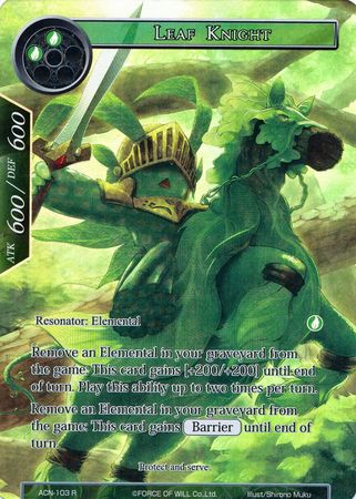 Leaf Knight ACN 103 Rare Full Art Force of Will Ancient Nights ACN Singles Leaf Knight ACN 103 Rare Full Art Force of Will Ancient Nights ACN Singles