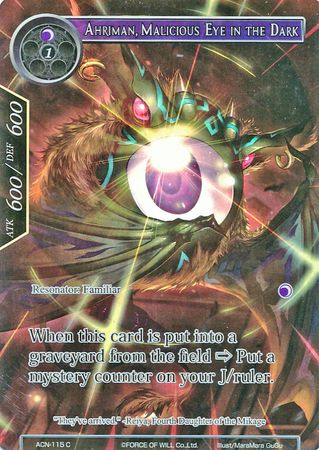 Ahriman Malicious Eye in the Dark ACN 115 Common Full Art Ahriman Malicious Eye in the Dark ACN 115 Common Full Art