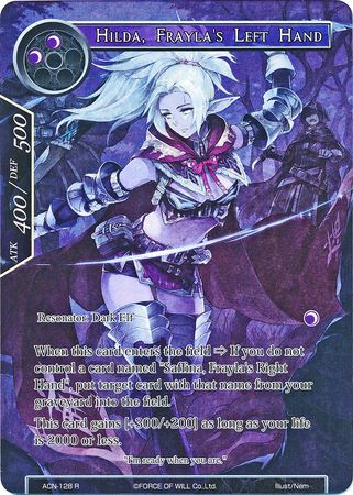 Hilda Frayla s Left Hand ACN 128 Rare Full Art Force of Will Ancient Nights ACN Singles Hilda Frayla s Left Hand ACN 128 Rare Full Art Force of Will Ancient Nights ACN Singles