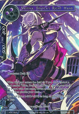 Saffina Frayla s Right Hand ACN 132 Rare Full Art Force of Will Ancient Nights ACN Singles Saffina Frayla s Right Hand ACN 132 Rare Full Art Force of Will Ancient Nights ACN Singles