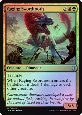 Raging Swordtooth 226 279 Foil Ixalan Foil Singles Raging Swordtooth 226 279 Foil Ixalan Foil Singles
